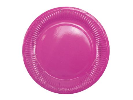Набор бумажных тарелок Пати Бум 18cm 6шт Hot Pink 6056698