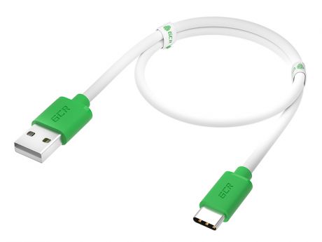 Аксессуар GCR USB - Type-C 1m White-Green GCR-52719