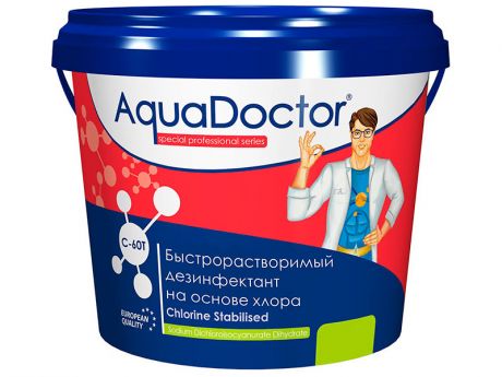 Быстрорастворимый хлор AquaDoctor 1kg в таблетках AQ17509