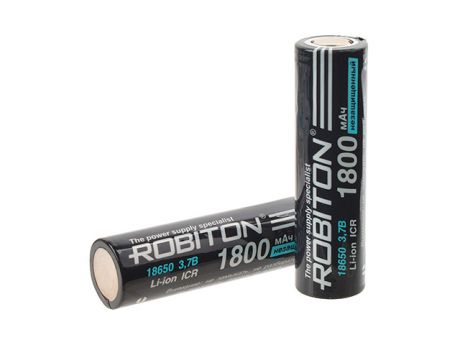 Аккумулятор 18650 - Robiton 1800mAh LI18650-1800NP-PK1 (1 штука) 15629