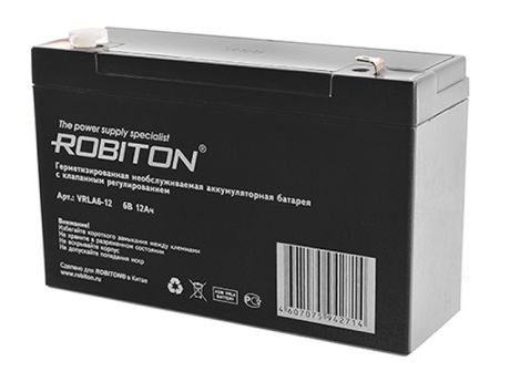 Аккумулятор Robiton VRLA6-12 12000mAh 7628