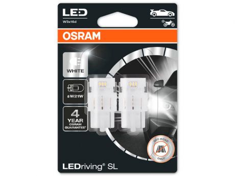 Лампа Osram W21W 12V-LED (W3x16d) White 2шт 7505DWP-02B