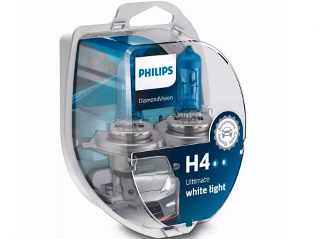 Лампа Philips DiamondVision H4 12V- 60/55W (P43t) 2шт 12342DVS2