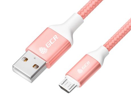 Аксессуар GCR QC USB - MicroUSB 0.5m Pink GCR-52464