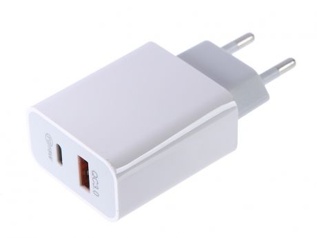 Зарядное устройство Media Gadget HPS-2QCUC USB Quick Charge 3.0 / USB Type-C Power Deliver White MGHPS2QCUCWT