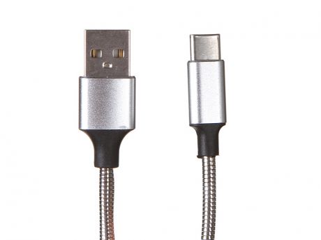 Аксессуар Media Gadget USB - Type-C 2A 1.0m Silver MGC014MSL