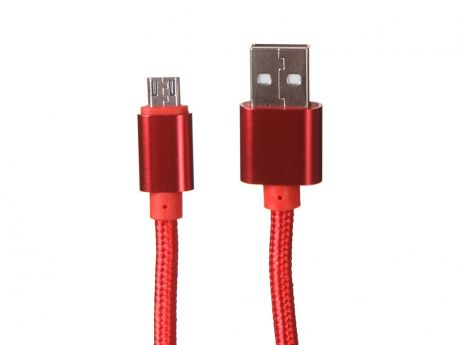 Аксессуар Media Gadget USB - MicroUSB 2A 1.0m Red MGC010TRD