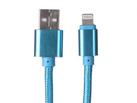 Аксессуар Media Gadget USB - Lightning 2A 1.0m Blue MGC009TBL