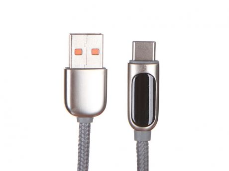 Аксессуар Baseus Display Fast Charging USB - Type-C 5A 1m Silver CATSK-0S