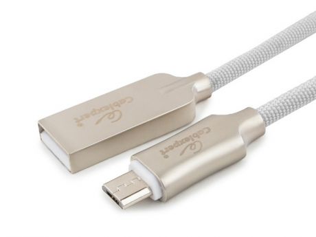 Аксессуар Gembird Cablexpert Platinum USB 2.0 AM/microB 1.8m White CC-P-mUSB02W-1.8M