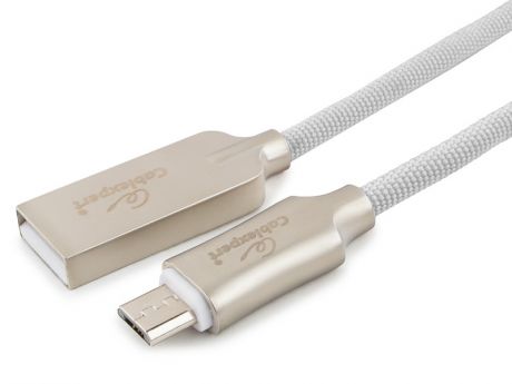 Аксессуар Gembird Cablexpert Platinum USB 2.0 AM/microB 1m White CC-P-mUSB02W-1M