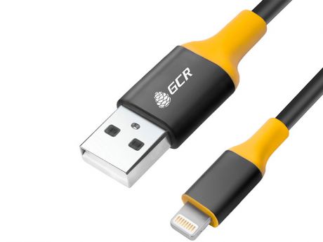 Аксессуар GCR USB 2.0 AM/Lightning 1.2m Black-Yellow GCR-53078