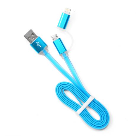 Аксессуар Gembird Cablexpert USB AM/microBM 5P to iPhone Lightning 1m Blue CC-mAPUSB2bl1m