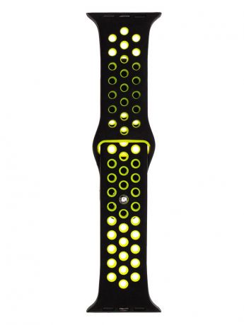 Аксессуар Ремешок Evolution для Apple Watch 42/44mm Sport+ Silicone Black-Yellow AW44-SP01