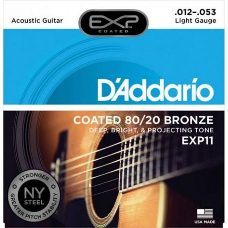 Гитарные струны D'Addario EXP11 (для акустической гитары)