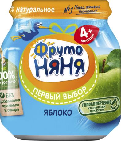 Пюре ФрутоНяня Яблоко банан творог 100г (упаковка 6 шт.)