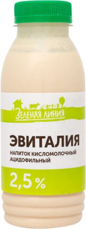 Напиток кисломолочный Маркет Зеленая линия Эвиталия ацидофильный 2.5% 300г