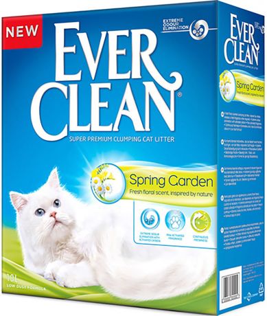 Наполнитель для кошачьего туалета Ever Clean Spring Garden c нежным ароматом весеннего сада 10л