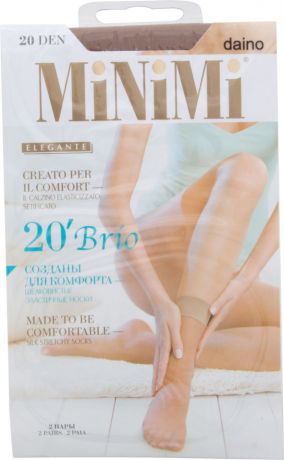 Носки женские MiNiMi Brio 20 Daino 2 пары