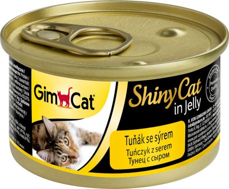 Корм для кошек GimCat ShinyCat из тунца с сыром 70г