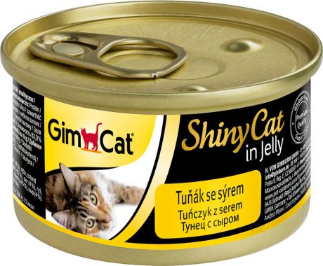 Корм для кошек GimCat ShinyCat из тунца с сыром 70г (упаковка 12 шт.)