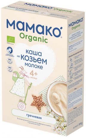 Каша Мамако гречневая на козьем молоке органическая с 4 месяцев 200г