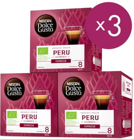 Кофе в капсулах Nescafe Dolce Gusto Espresso Peru 12шт (упаковка 3 шт.)