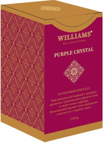 Чай черный Williams Purple Crystal с лепестками сафлора и личи 200г