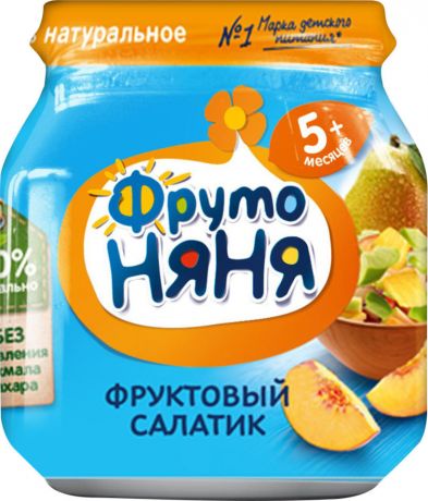 Пюре ФрутоНяня Фруктовый салатик 100г (упаковка 6 шт.)
