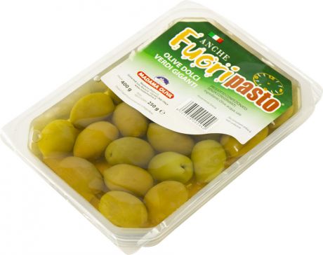Оливки Madama Oliva Fuoripasto Зеленые гигантские с косточкой 250г (упаковка 3 шт.)