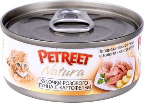 Корм для кошек Petreet Petreet Кусочки розового тунца с картофелем 70г