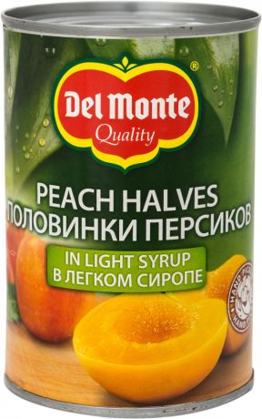 Персики Del Monte Половинки в сиропе 420г (упаковка 3 шт.)