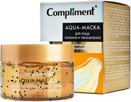 Aqua-маска для лица Compliment с экстрактом папайи и витамином С 100мл