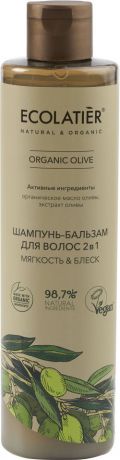 Шампунь-бальзам для волос Ecolatier Organic Olive 2в1 350мл