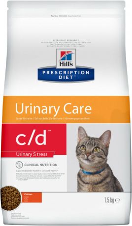 Сухой корм для кошек Hills Prescription Diet Urinary Stress при лечении и профилактики МКБ с курицей 1.5 кг (упаковка 2 шт.)