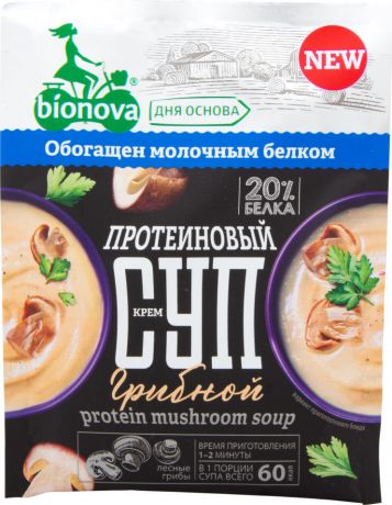 Крем-суп протеиновый Bionova Грибной 20г