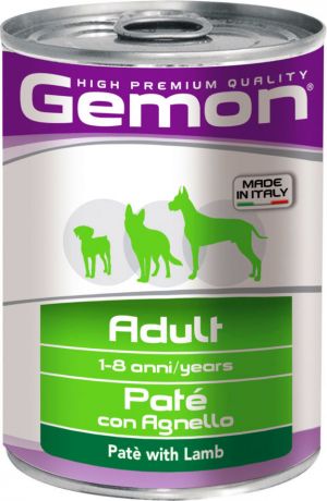 Корм для собак Gemon Dog паштет ягненок 400г (упаковка 6 шт.)