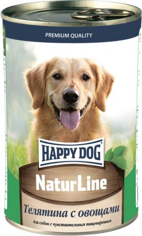 Корм для собак Happy Dog Телятина с овощами 400г (упаковка 6 шт.)