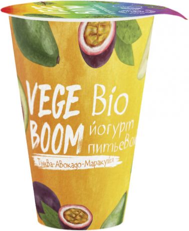 Биойогурт питьевой Vege Boom с тыквой маракуйей и авокадо 2.7% 200г