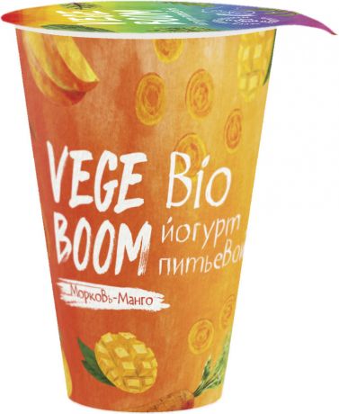 Биойогурт питьевой Vege Boom с морковью и манго 2.7% 200г