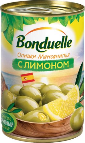 Оливки Bonduelle Мансанилья с лимоном 314мл (упаковка 6 шт.)