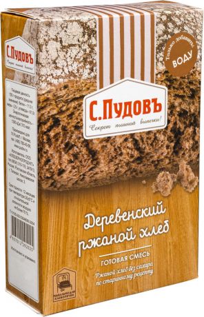 Смесь для выпечки С.Пудовъ Деревенский ржаной хлеб 500г