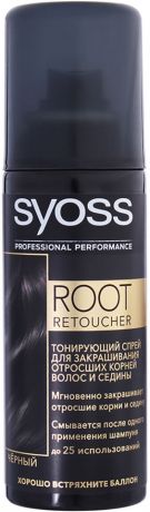 Спрей для волос Syoss Root Retoucher Тонирующий Черный 120мл