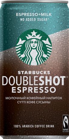 Напиток Starbucks Doubleshot Espresso без сахара 200мл