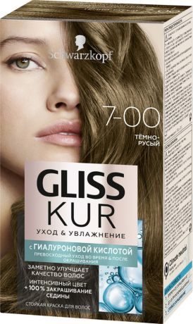 Краска для волос Gliss Kur Уход & Увлажнение 7-00 Тёмно-русый