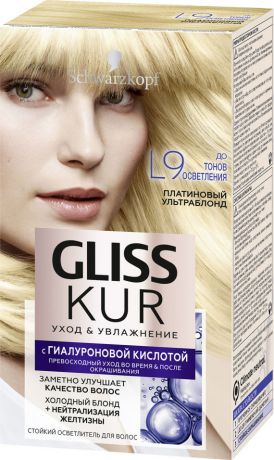 Осветлитель для волос Gliss Kur Уход & Увлажнение L9 Платиновый ультраблонд