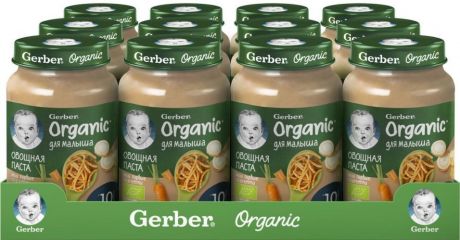 Пюре Gerber Organic Овощная паста 190г (упаковка 6 шт.)