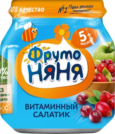 Пюре ФрутоНяня Витаминный салатик 100г (упаковка 6 шт.)