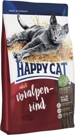 Сухой корм для взрослых кошек Happy Cat Говядина 0.3кг