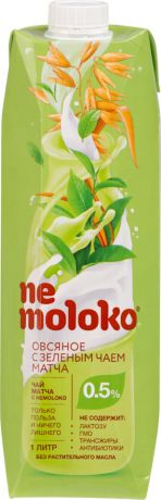 Напиток овсяный Nemoloko с зеленым чаем 0.5% 1л